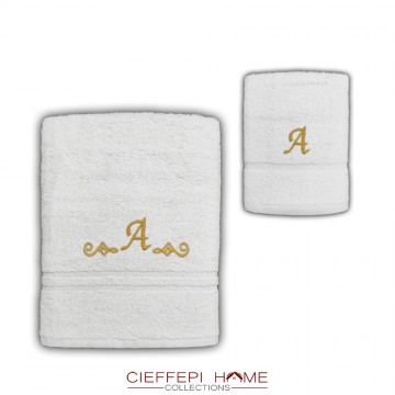asciugamano set 1+1 bagno in spugna bagno elegante